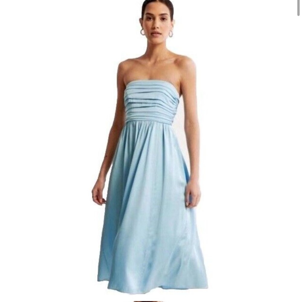 Abercrombie & Fitch Light Blue Strapless Dress